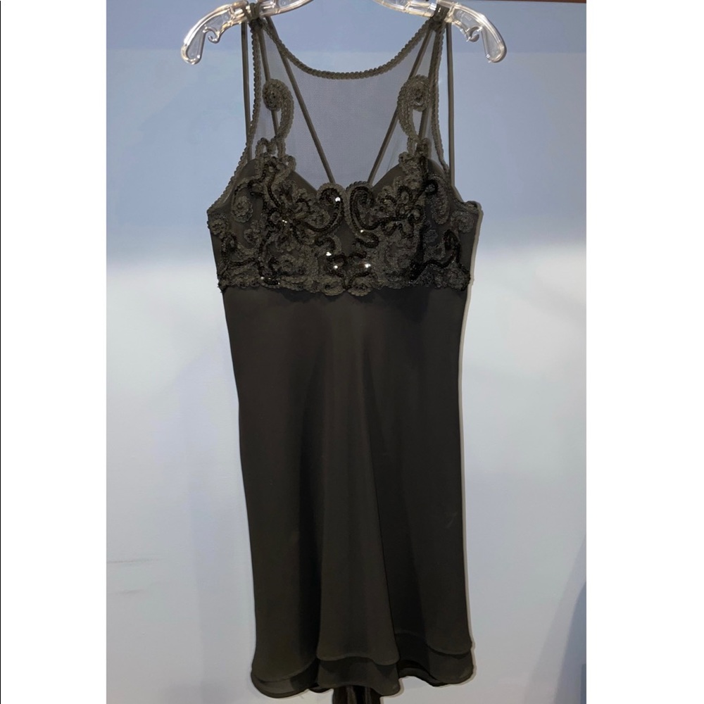 Black Beaded Evening Dress